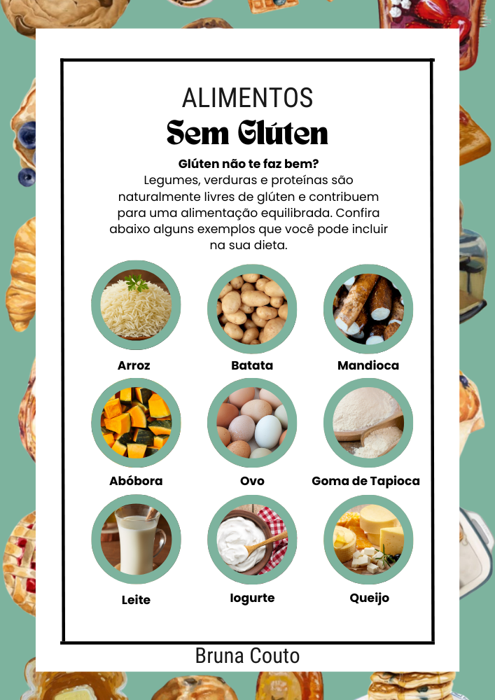 Alimentos sem e com Glúten